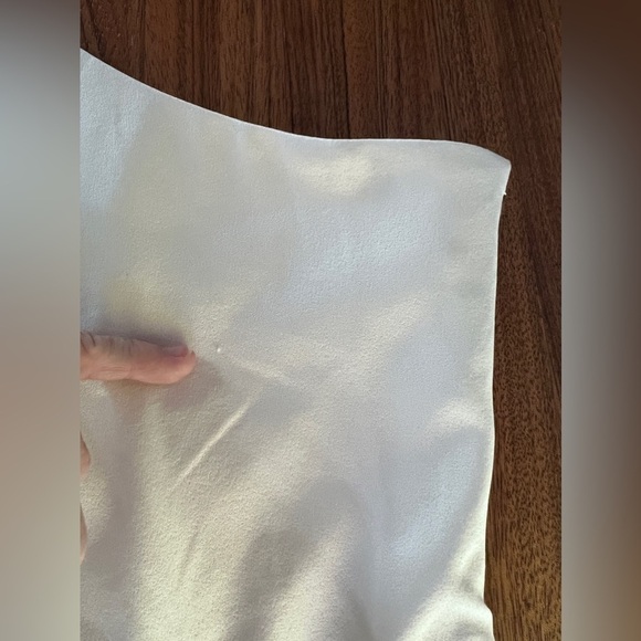 Elliatt Anthropologie One Shoulder Mercury Ruched Mini Dress Pearl/Cream Sz Med - Picture 15 of 16